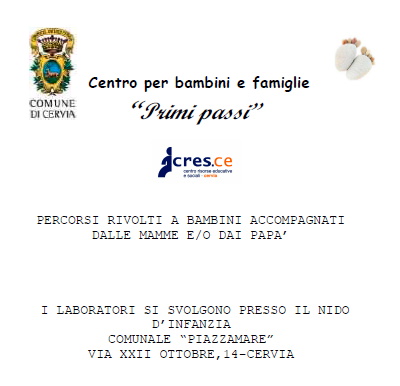 LABORATORI PRIMI PASSI - Seconda sessione 2022/2023 - Comune di Cervia