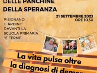 Giovedì 21 settembre, Giornata mondiale dell’Alzheimer: inaugurazione a Pisignano della Panchina della speranza
