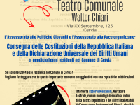 Consegna delle Costituzioni della Repubblica Italiana e Dichiarazione dei diritti umani