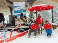 I mosconi dei bagnini cervesi  sotto la neve  di Madonna di Campiglio