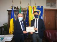 Il Sindaco ha incontrato Alain Conte tecnico del calcio premio “Panchina d’argento Calcio Femminile 2019-20”