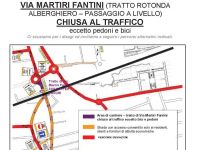 Chiusura al traffico temporanea in un tratto di via Martiri Fantini