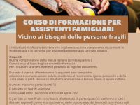 “Formare chi cura”. Corso di formazione per Assistenti famigliari