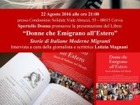 Presentazione del libro“Donne che Emigrano all’Estero”